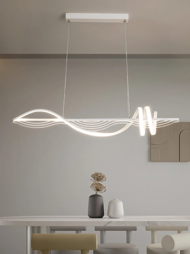 lustre led moderne suspension design minimaliste pour intérieur - vue 4 sur 8