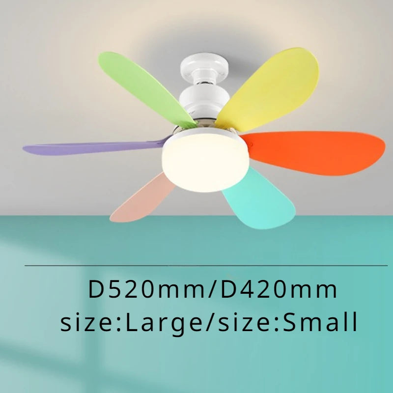 ventilateur de plafond led moderne télécommande intelligente trois couleurs - vue 5 sur 12