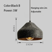 Suspension LED en ciment