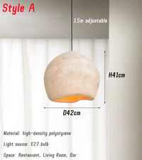 Wabi Sabi nordique LED Lustre salle à manger lampes suspendues Lustre barre suspension lampe décor à la maison Loft luminaire suspendu