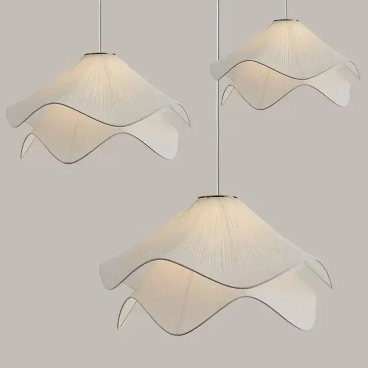 lustre en tissu plissé style nordique simple et confortable
