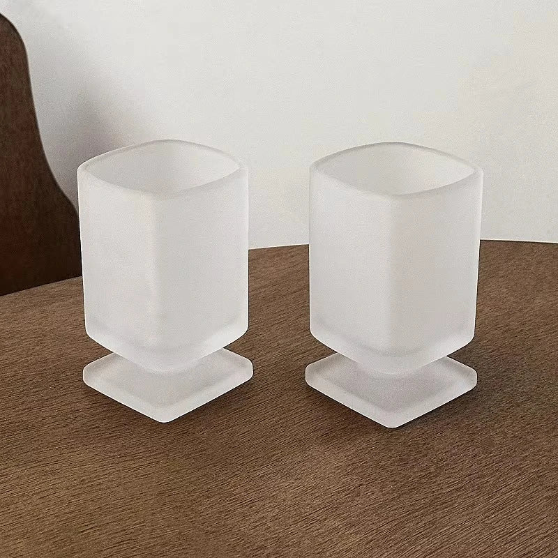 Verre carré dépoli style moderne pour boissons froides