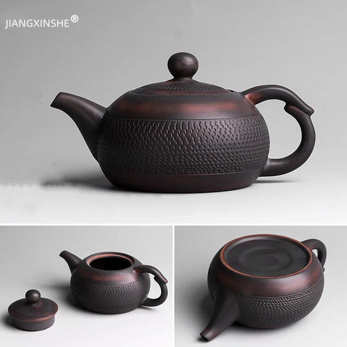 Théière kung fu artisanale en céramique style traditionnel