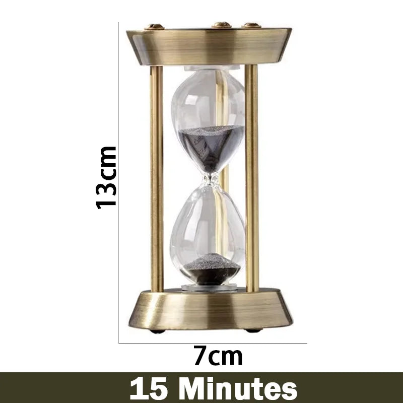 horloge sablier rétro en métal pour décoration et chronométrage - vue 15 sur 15