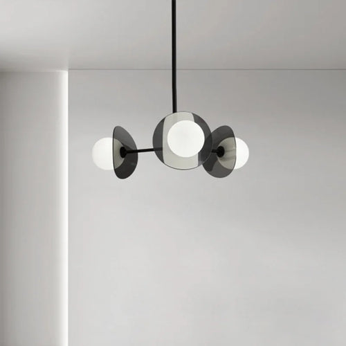 lustre de luxe en cuivre avec lumière led minimaliste italienne