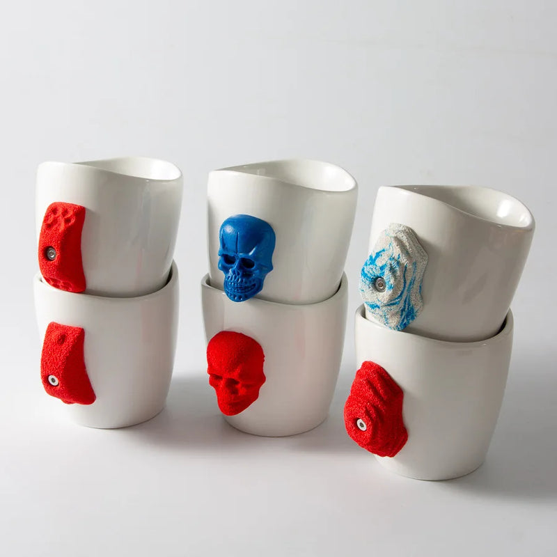 Tasse porcelaine poignée escalade design créatif bureau maison