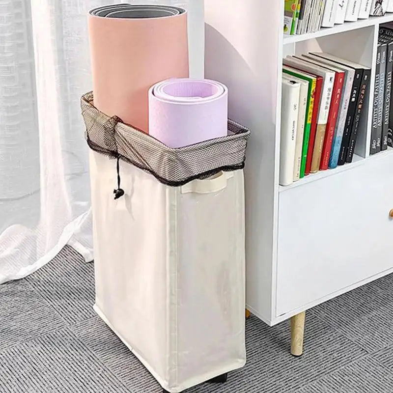 panier à linge pliable avec couvercle pour rangement pratique - vue 4 sur 8