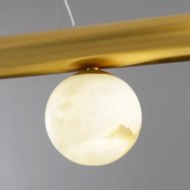 lustre luxueux en marbre véritable post-moderne pour bar - vue 5 sur 10