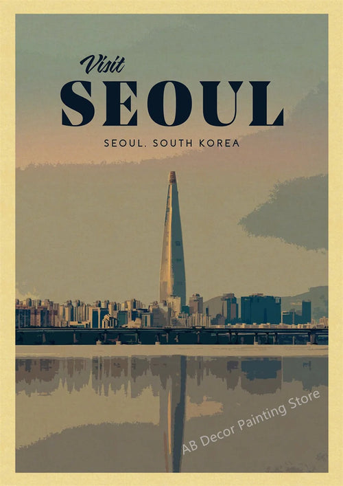 affiche vintage de voyage pour passionnés de tourisme