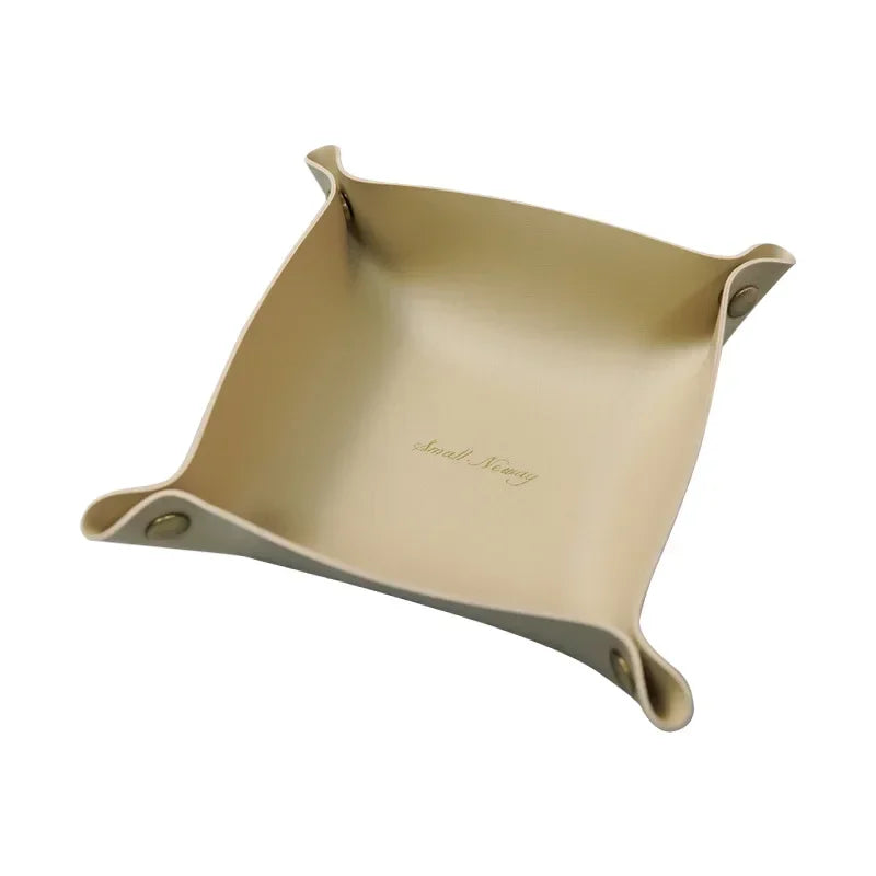 Vide-poche organisateur pliable en cuir pour bureau bijoux et cosmétiques - vue 17 sur 19
