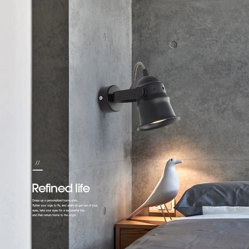 applique murale rétro 2 en 1 en aluminium avec éclairage led - vue 4 sur 8