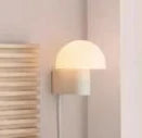 applique murale tête de lit avec prise en verre champignon