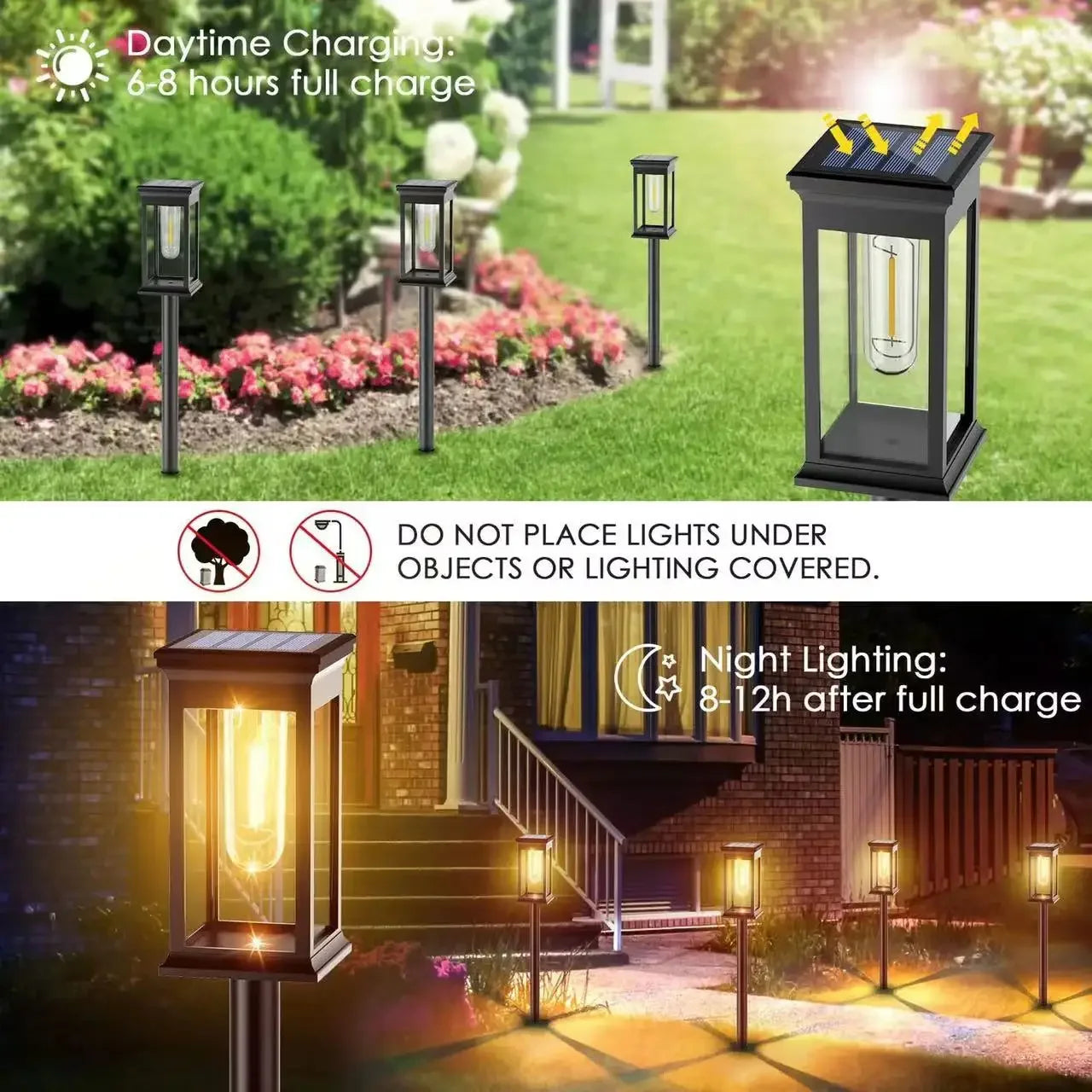 La voie solaire allume la lampe solaire extérieure de jardin de voie imperméabilisent les lumières de paysage allée de passerelle pelouse Patio jardin décoratif - vue 3 sur 11