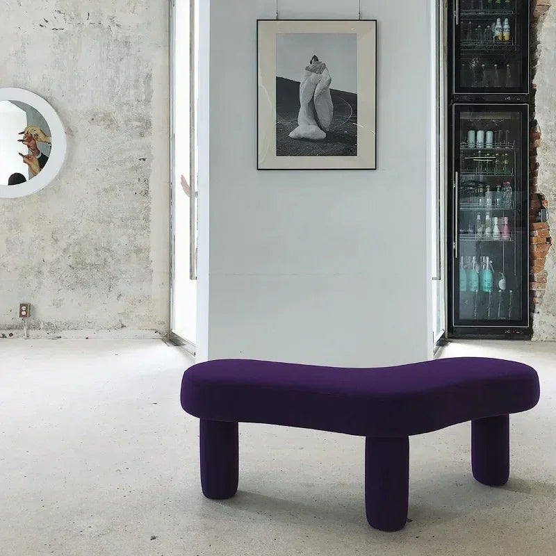 tabouret créatif moderne en tissu design nordique pour boutiques et entrées - vue 4 sur 15