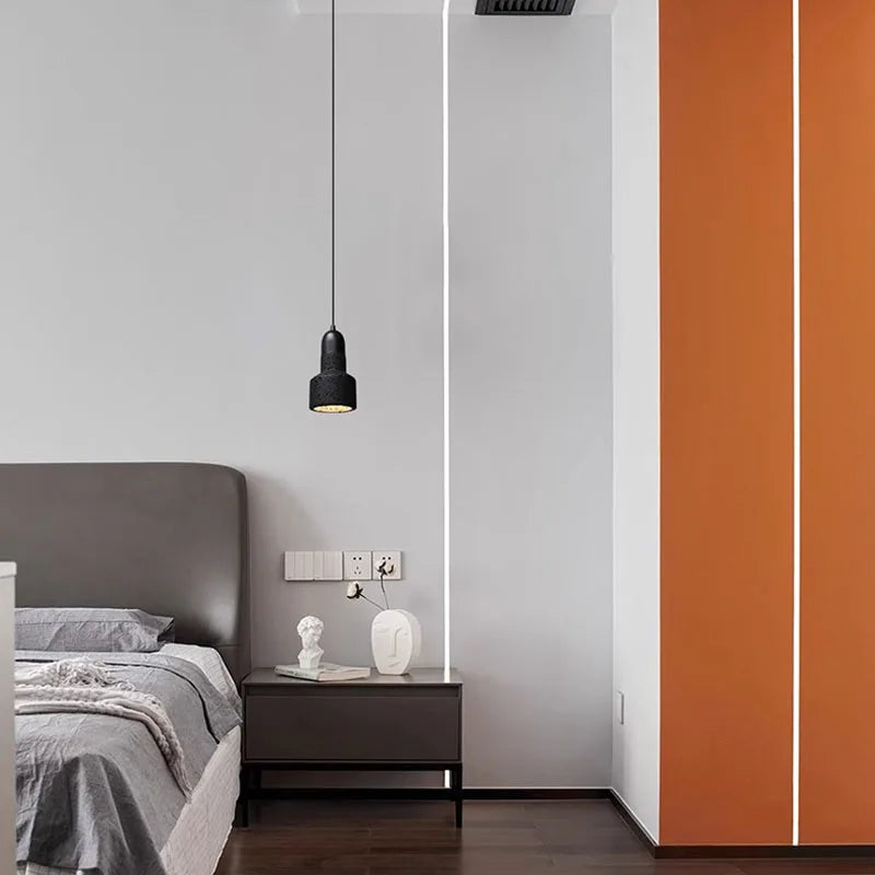 lampe suspendue en pierre réglable avec cordon d'ampoule