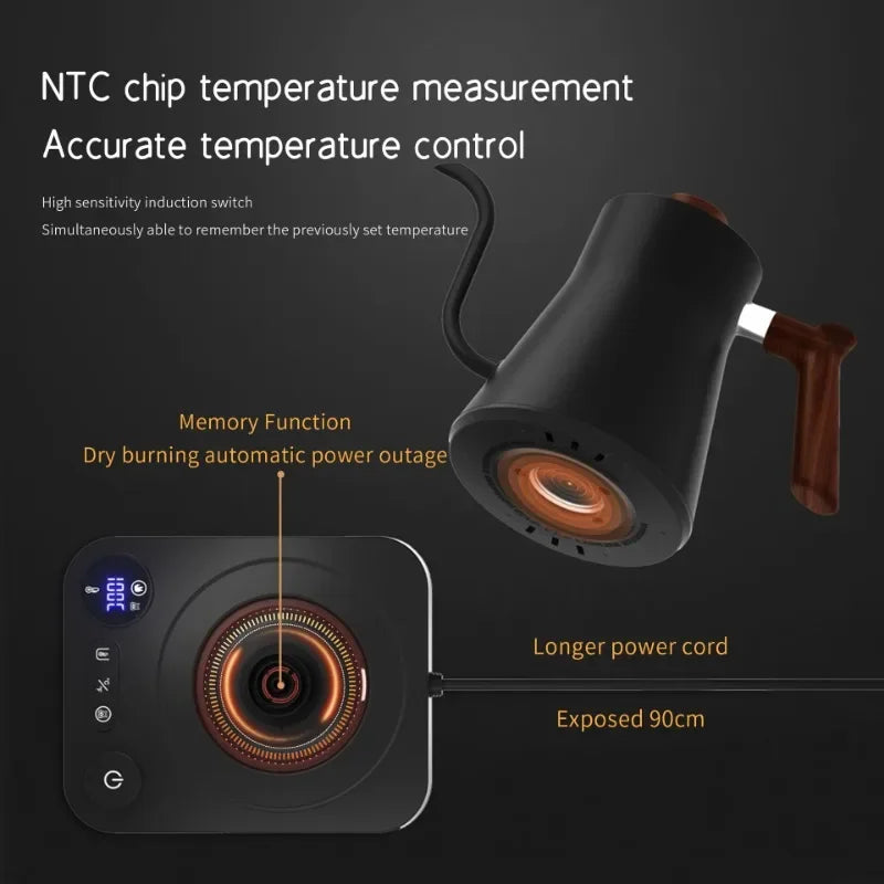 Bouilloire électrique col cygne temperature precise 900 ml - vue 4 sur 7