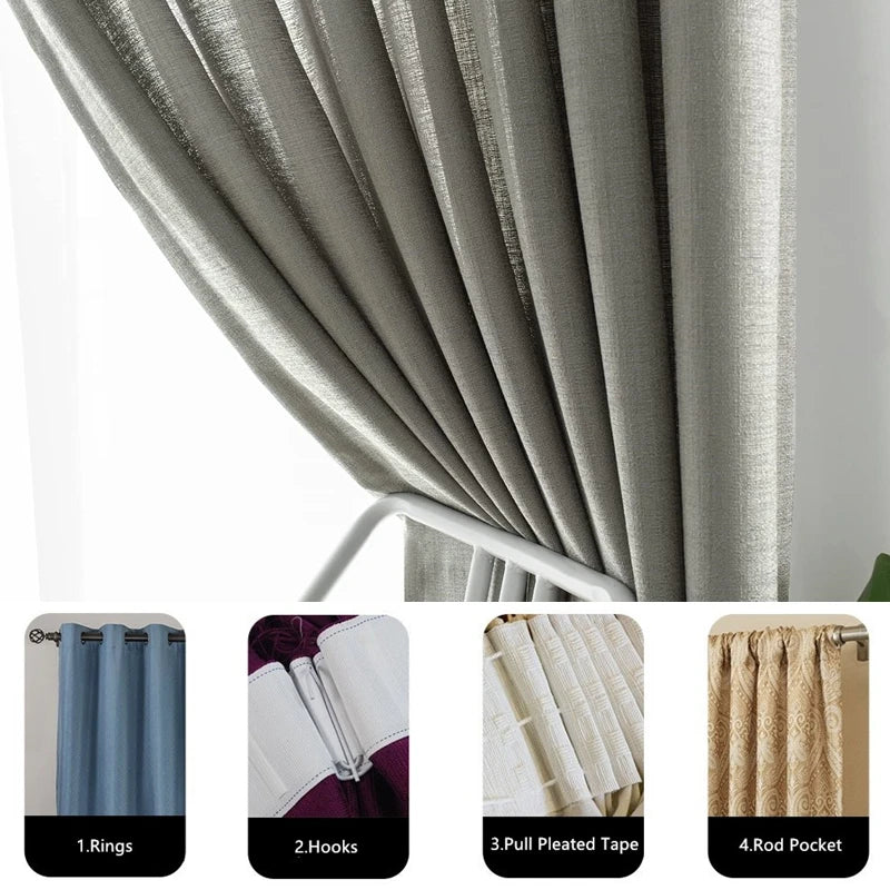 Voilage tulle imitation lin sur mesure style moderne