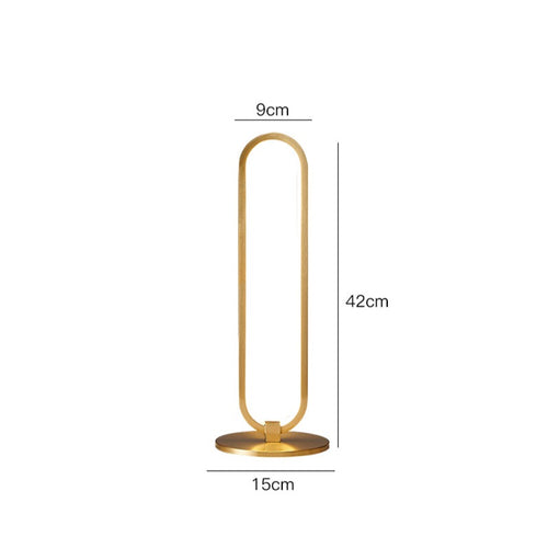 Lampe à poser LED avec anneau métallique design Arpa