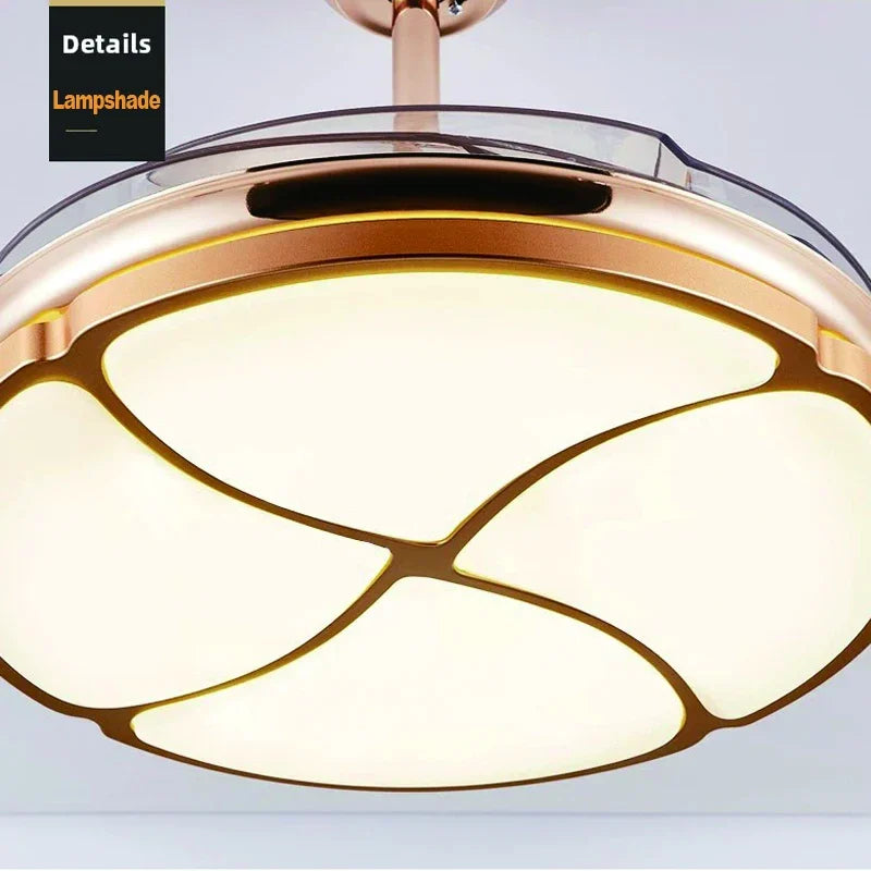 plafonnier moderne silencieux avec lumière intégrée et ventilateur - vue 6 sur 12