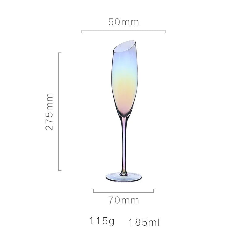 Verres champagne biseautés cristal style nordique élégants