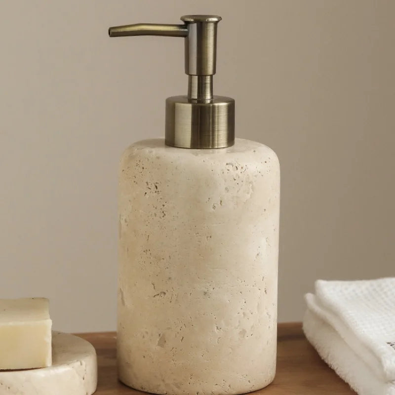 ensemble d'accessoires en marbre pour salle de bain - vue 6 sur 8