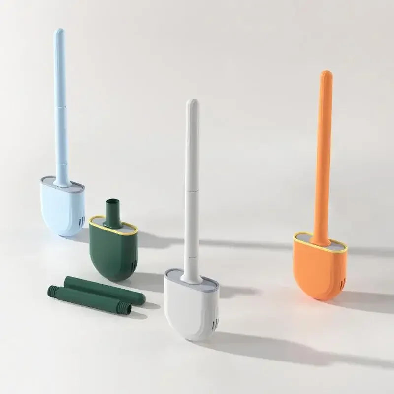 brosse de toilette suspendue en silicone avec support séchage rapide