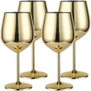 lot 4 verres cocktail acier inox design martelé