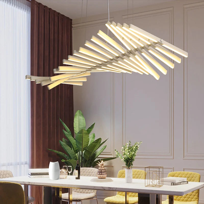 lustre led luxe suspension longue bande pour bricolage