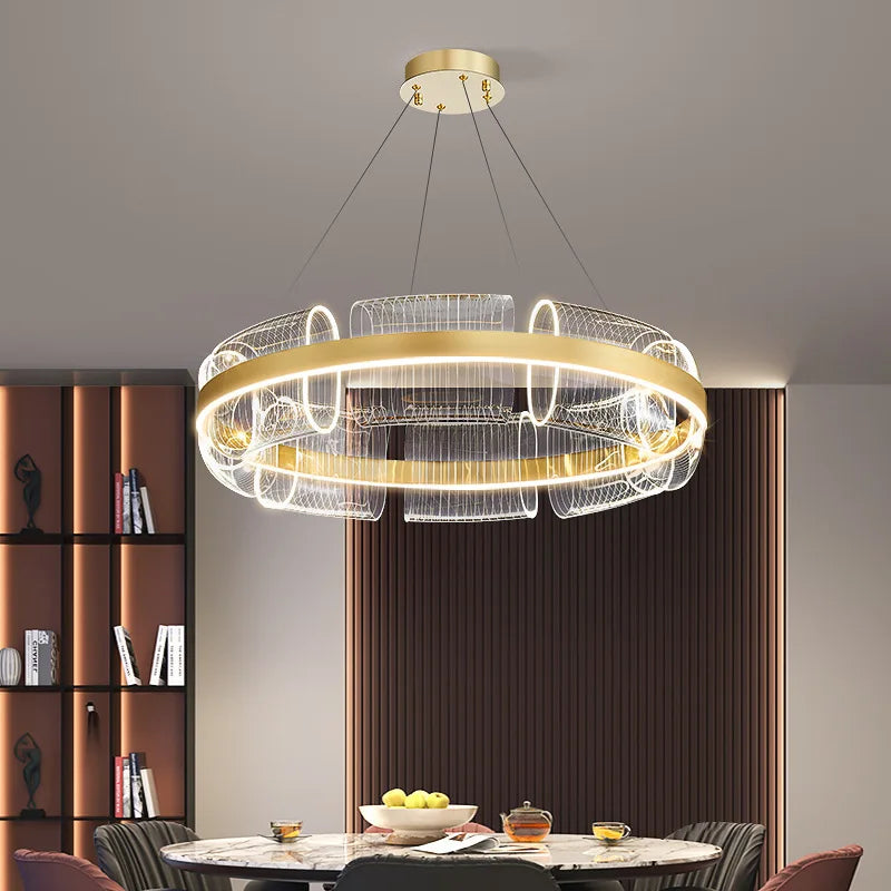 plafonnier led suspendu design moderne luminaire décoratif 	 2023 - vue 3 sur 8