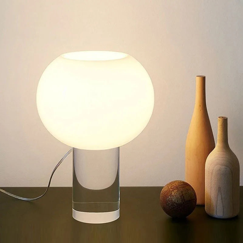 lampe à poser vintage en verre design pour décoration intérieure