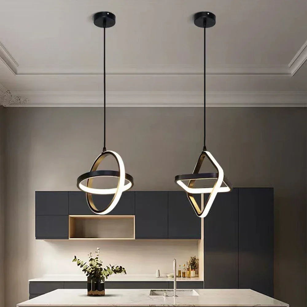lustre moderne à LED pour un éclairage élégant et décoratif - vue 4 sur 15