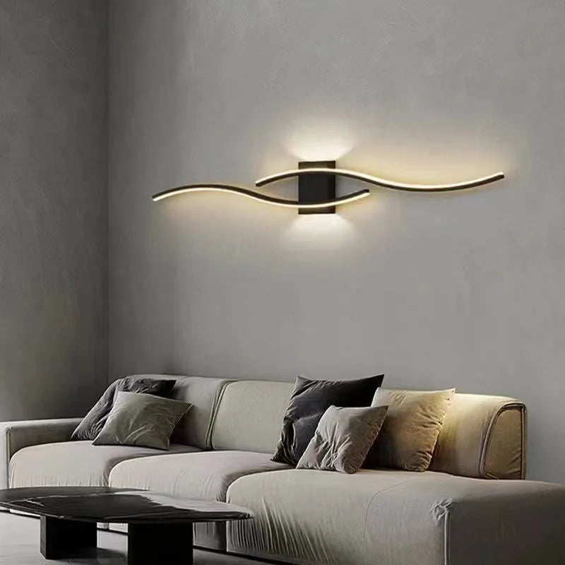 applique murale LED lampe longue bande appliques TV fond éclairage décoratif pour chambre salon maison intérieur luminaire