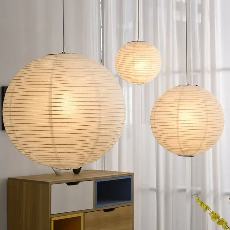 SANDYHA Chinois Lanterne Papier Boule Ronde Suspension Restaurant Salon de Thé Chambre Décor À La Maison Salon Salle À Manger Éclairage Lustres - vue 4 sur 11