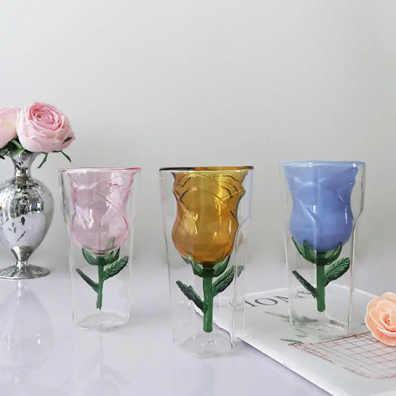 Verre double paroi avec noeud interieur style europeen - vue 3 sur 5