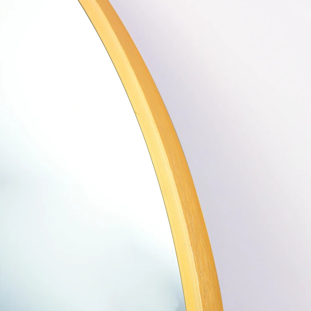 miroir de sol plein long design semi-circulaire pour intérieur