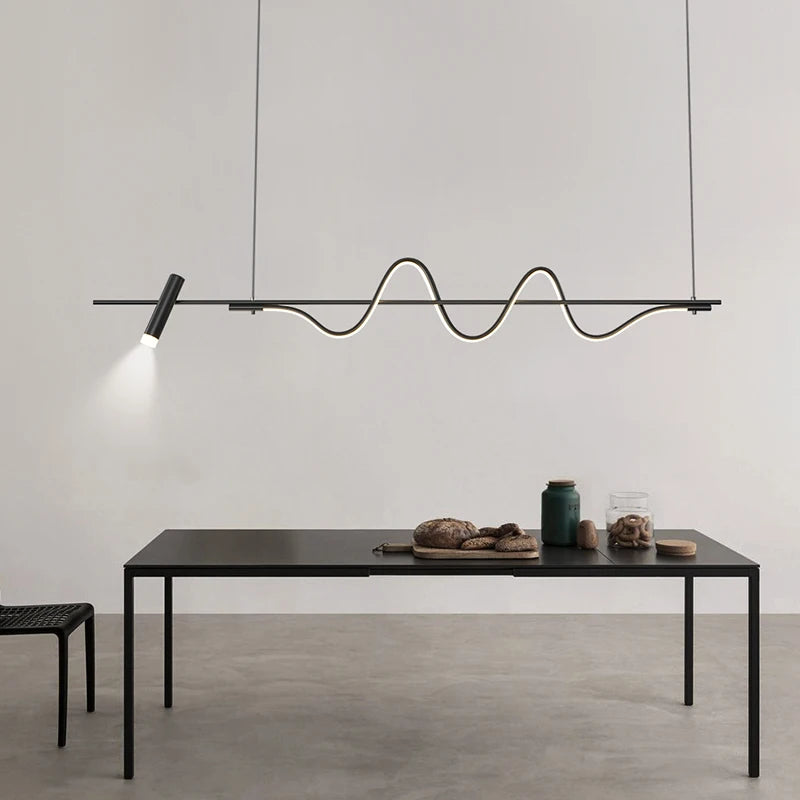 lustre de restaurant minimaliste art moderne 2022 - vue 4 sur 8