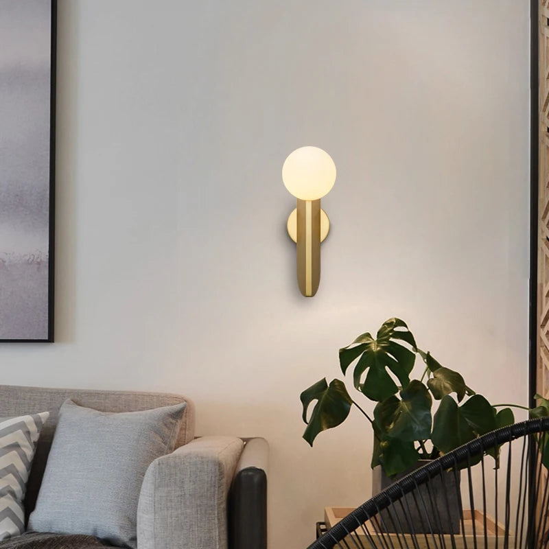 Applique murale LED en cuivre doré - vue 3 sur 7
