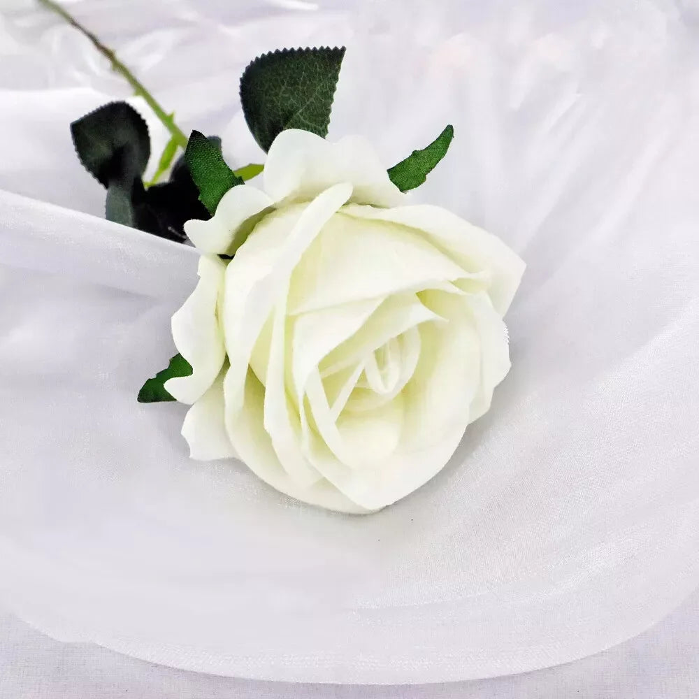 rose artificielle en soie pour décoration de mariage et événements - vue 13 sur 28