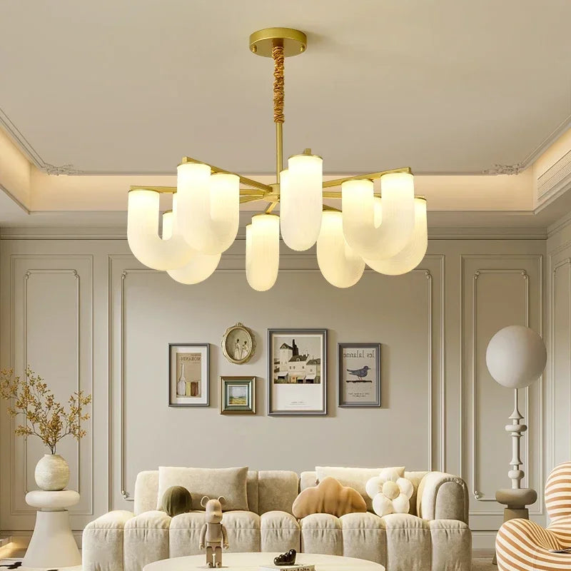suspension led en acrylique en forme de u suspension décorative - vue 2 sur 10