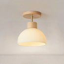 Lustre LED Verre Bois Lumière Salon Étude Salle Manger