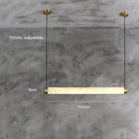 Lustre en cuivre de forme longue de luxe Décor