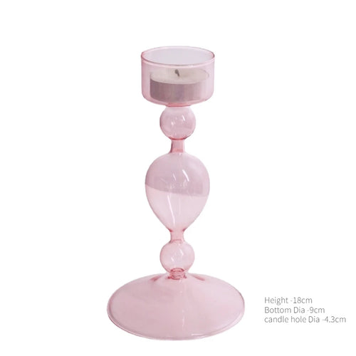 bougeoir en verre conique pour table de mariage et décoration nordique