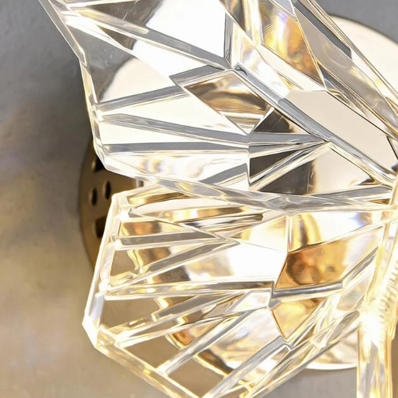 applique murale LED cristal papillon de luxe - vue 6 sur 7
