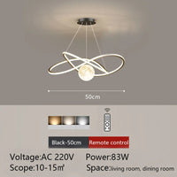 Plafonnier LED suspendu au Design rond