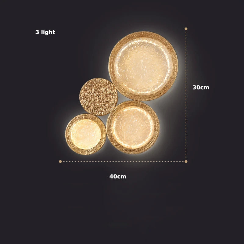 applique murale led en cuivre avec miroir magique décoratif