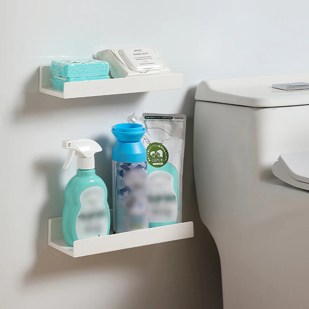 etagère murale sans perçage pour rangement de douche - vue 5 sur 7