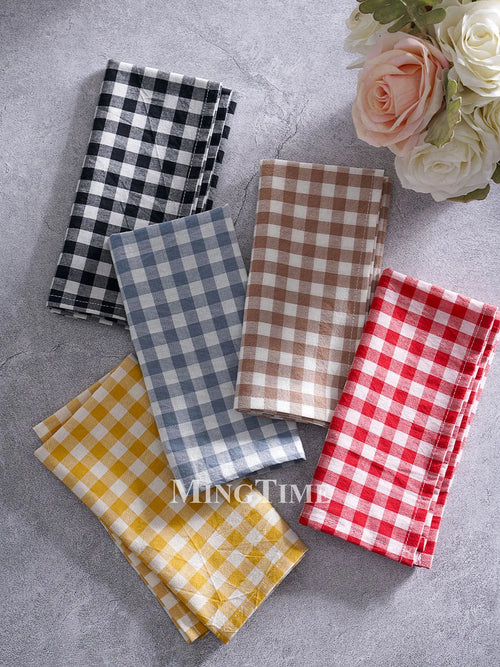 Serviette de table vichy coton style champetre 42cm