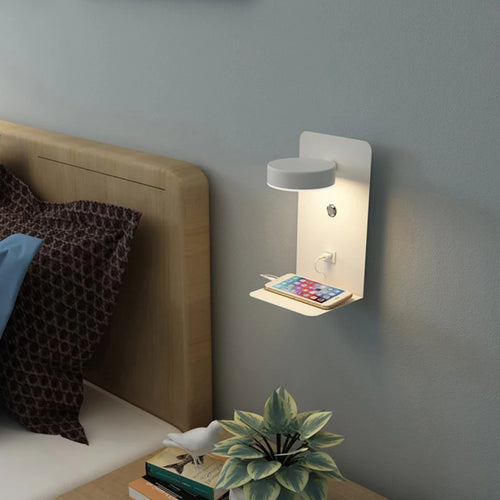 applique murale led avec chargeur usb et interrupteur décoratif