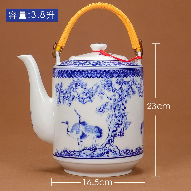 Théière en céramique jingdezhen grande capacité style chinois