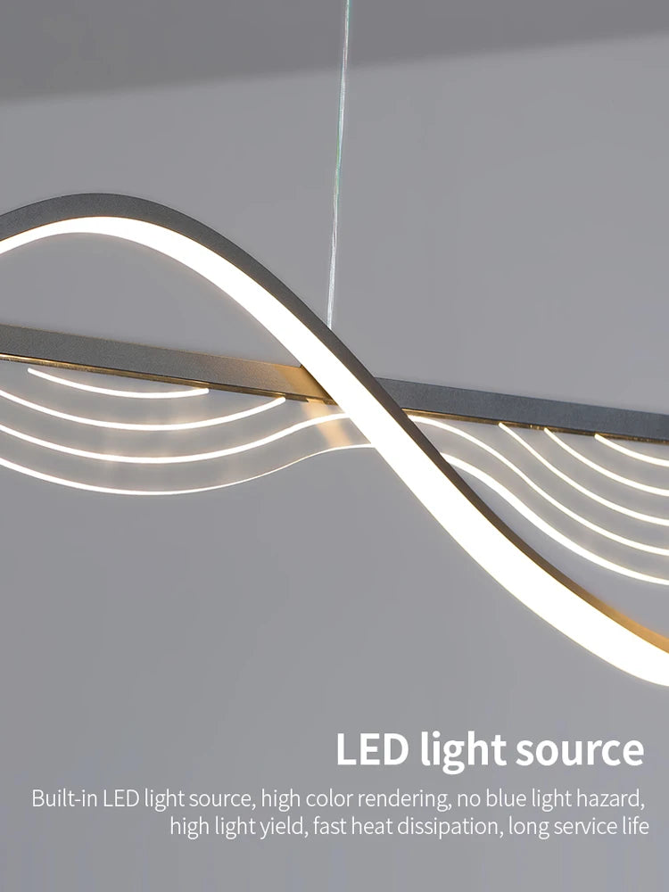 lustre led moderne suspension design minimaliste pour intérieur - vue 7 sur 8